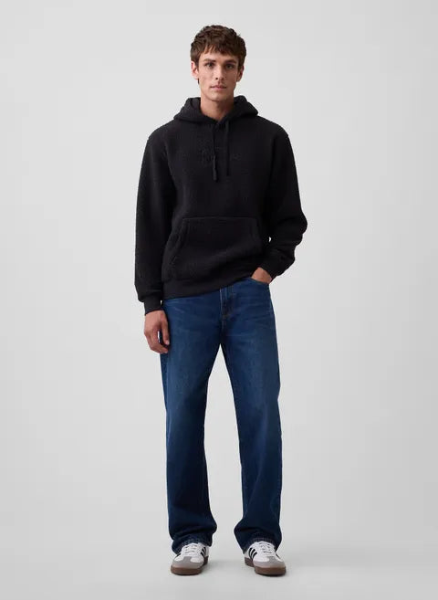 Herren Sherpa-Hoodie mit Logo