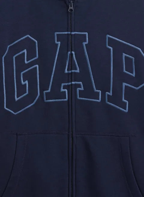 gefütterte Herren Kapuzenjacke mit Logo