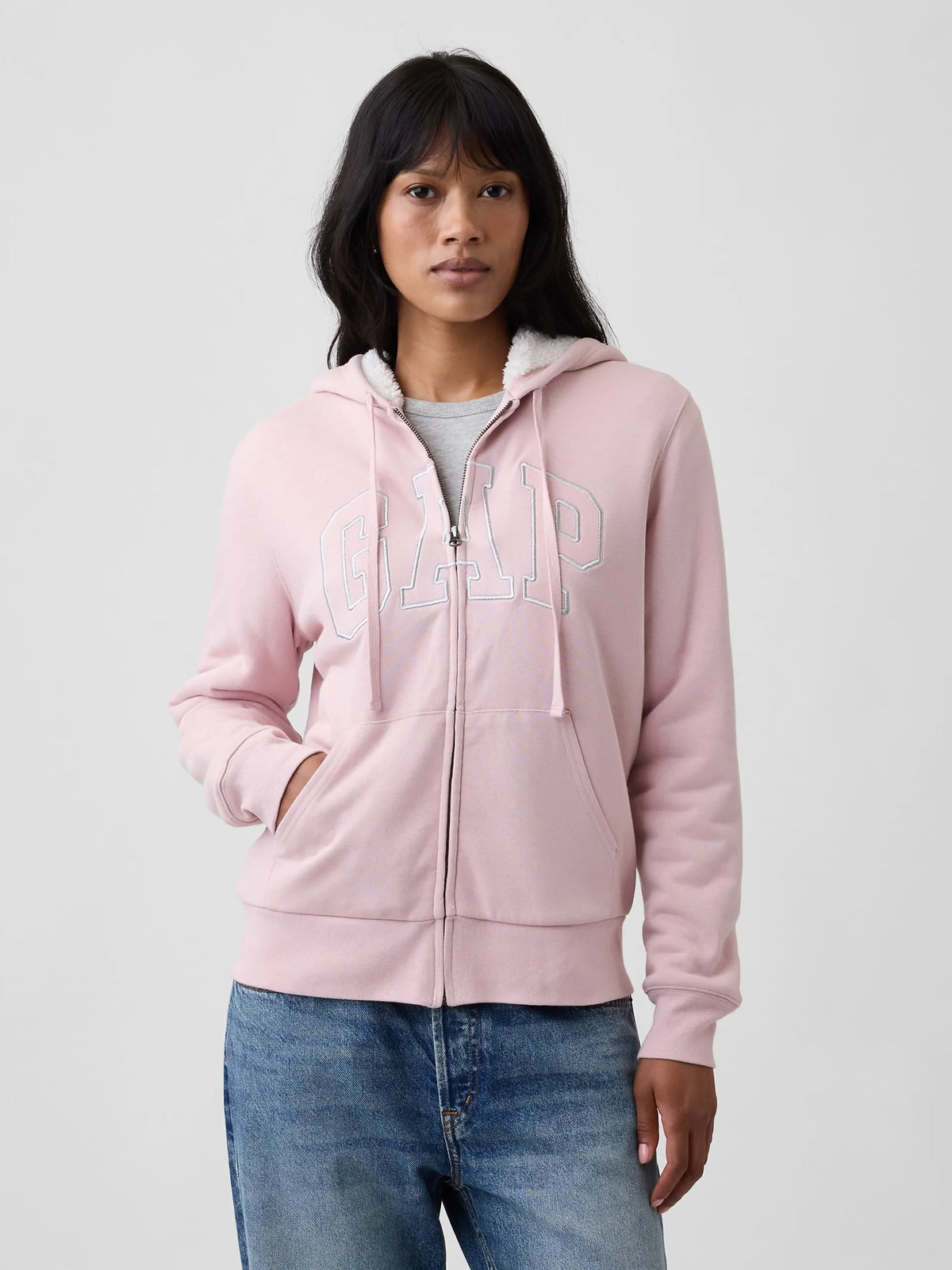 Damen Cozy Zip Hoodie mit Logo