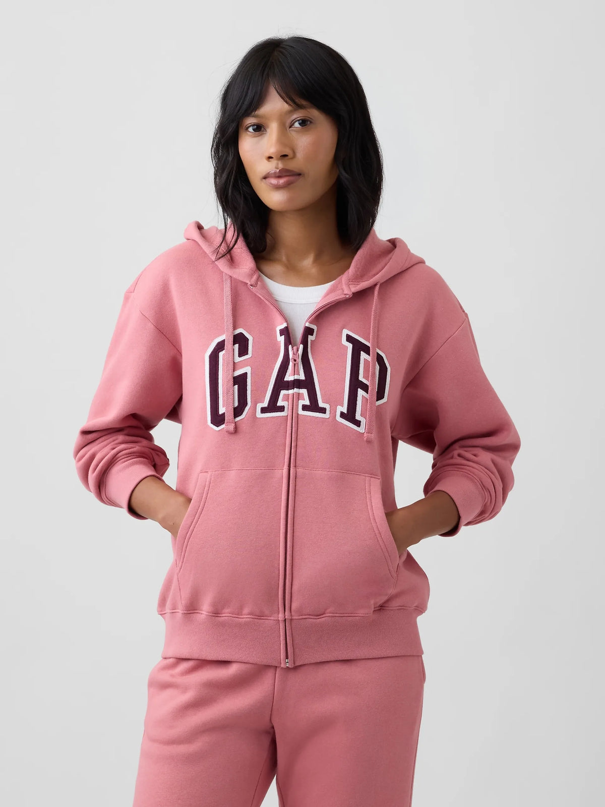 Damen Zip Hoodie mit Logo