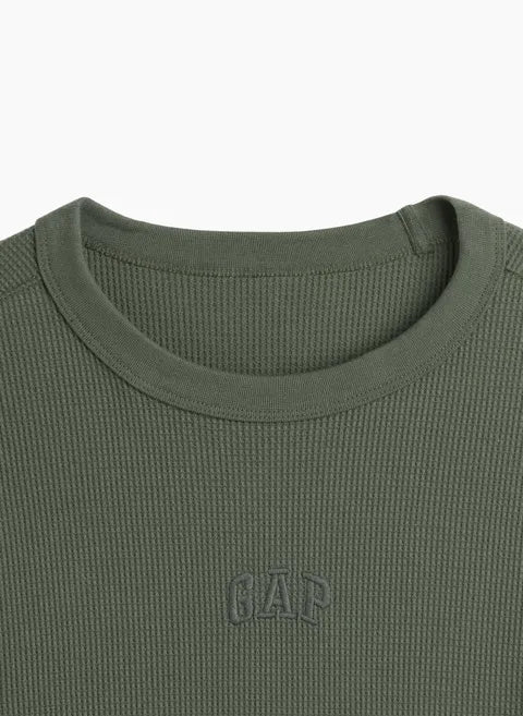 Herren Waffel-Shirt mit Logo