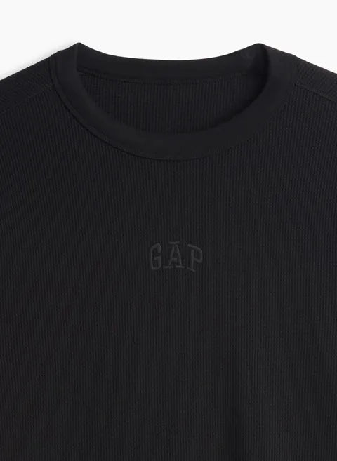 Herren Waffel-Shirt mit Logo