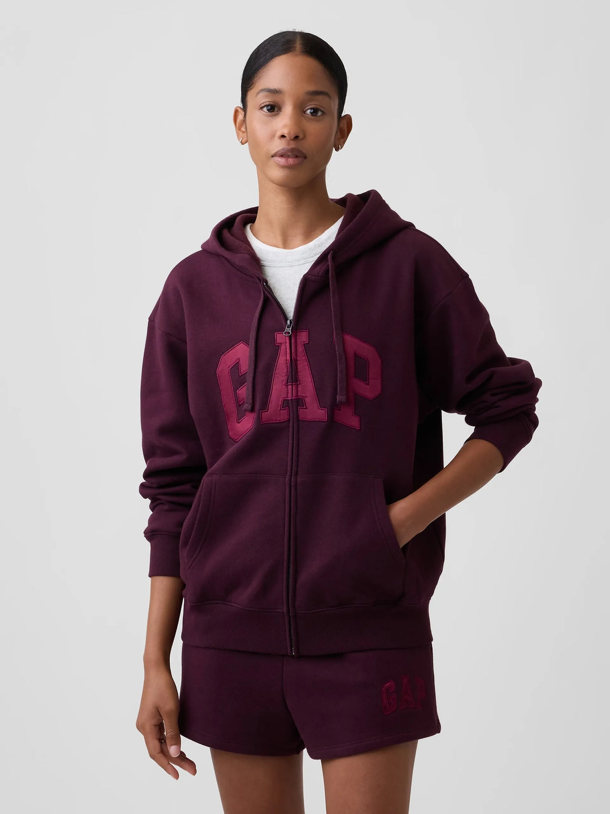 Damen Zip Hoodie mit Logo