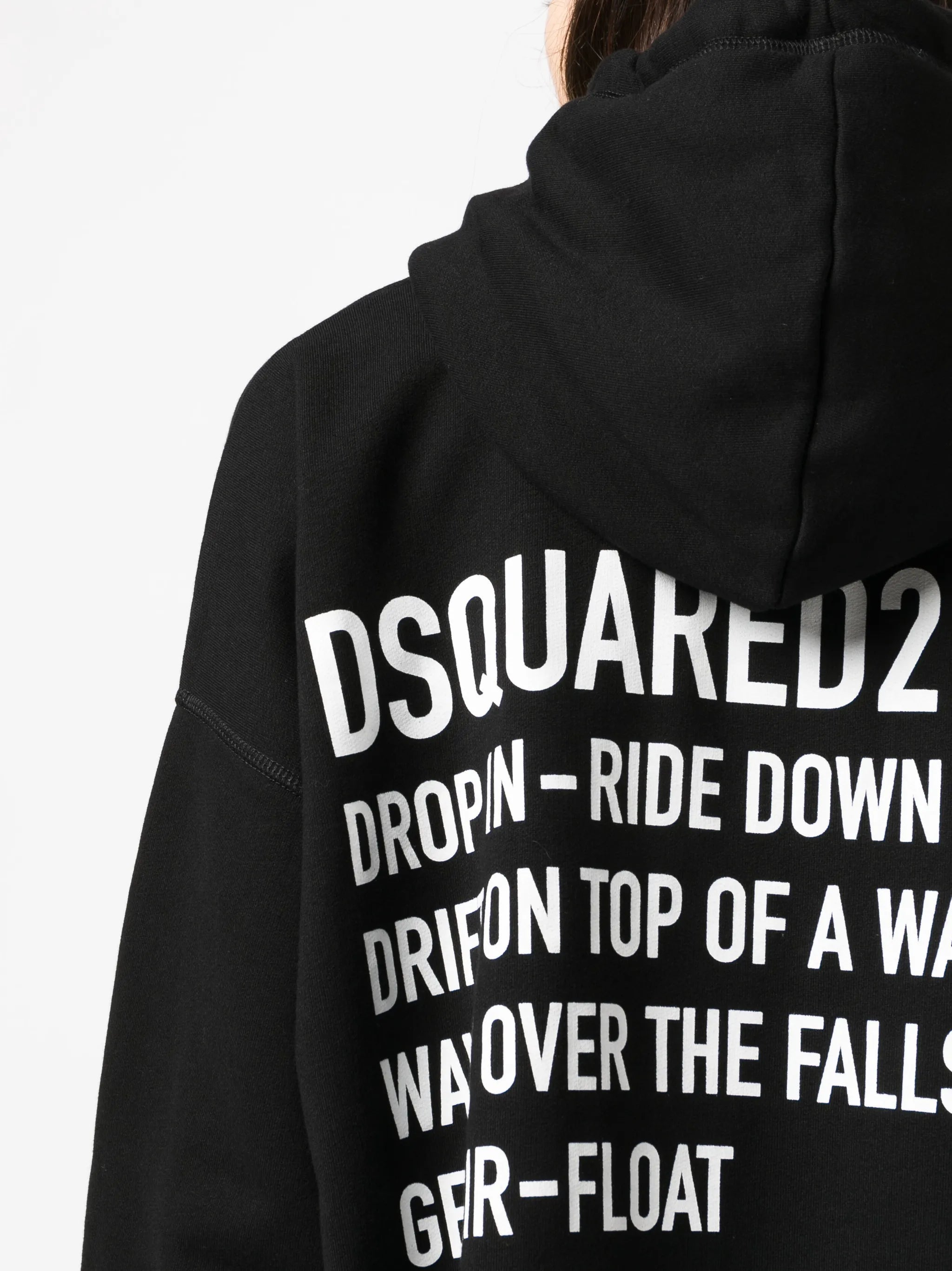 Prekročená mikina s kapucňou s logom