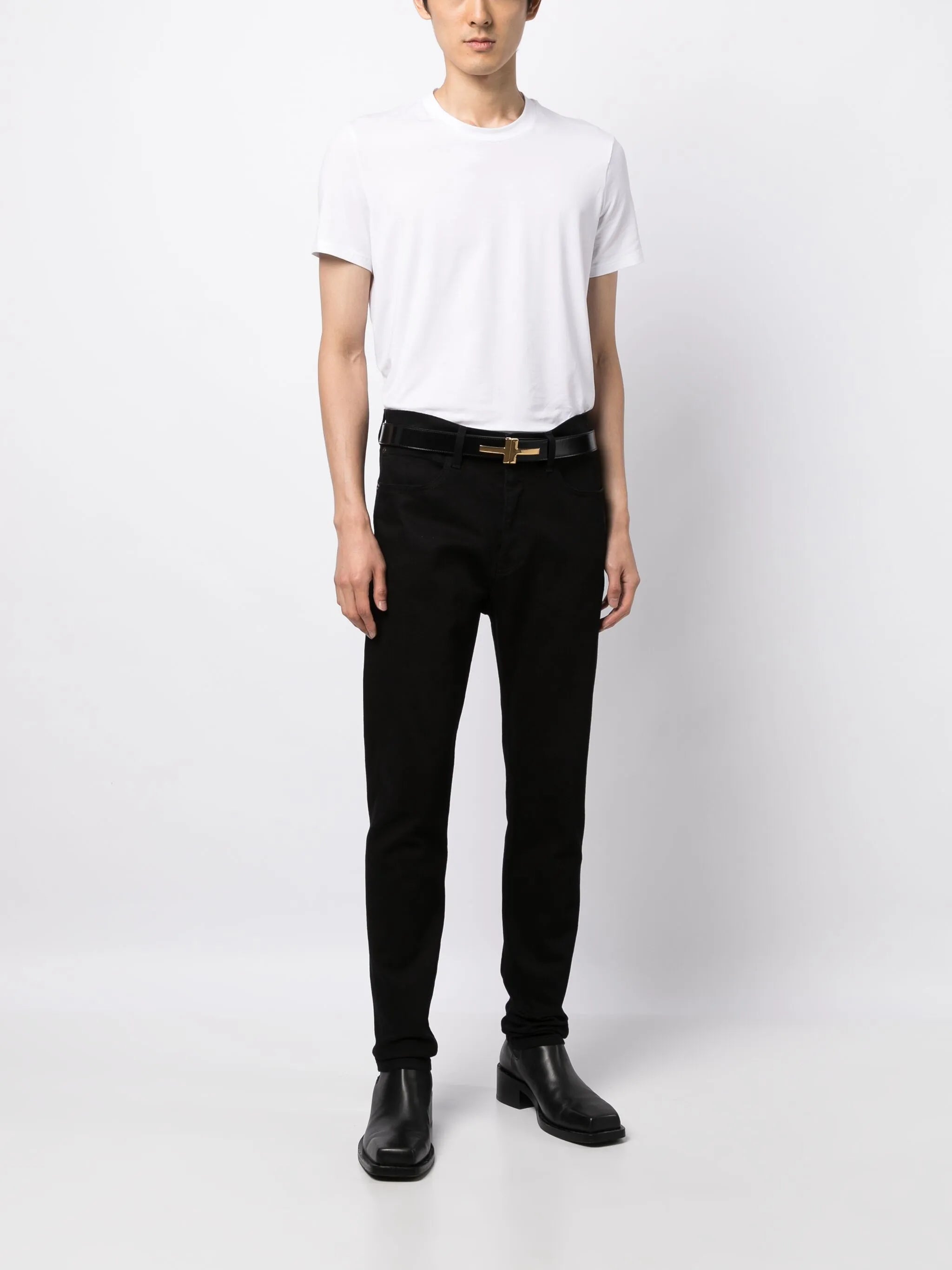 T-shirt with round neckline