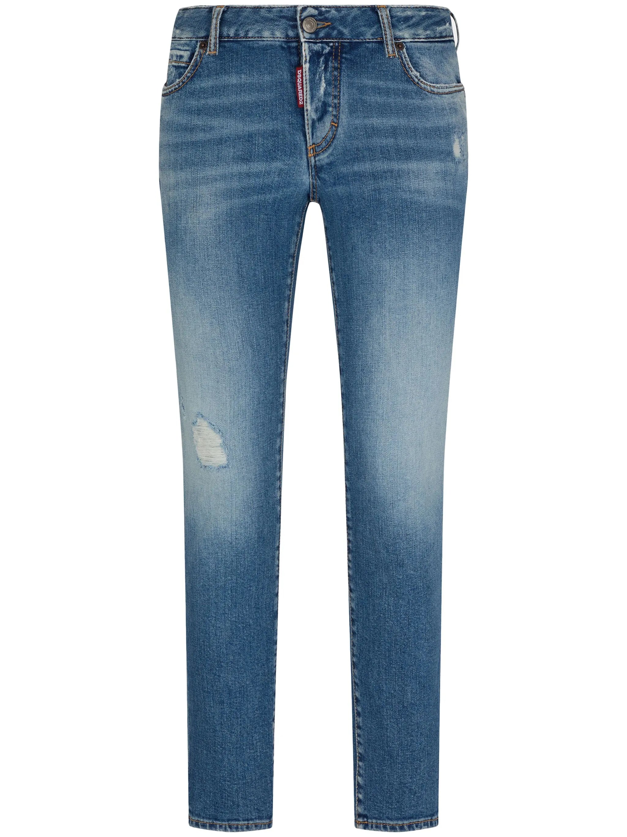 Tapered-Jeans mit Logo-Patch