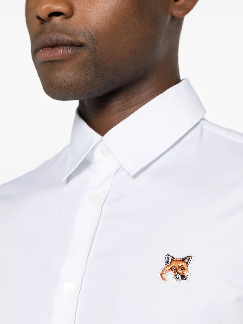 Shirt with fox patch
