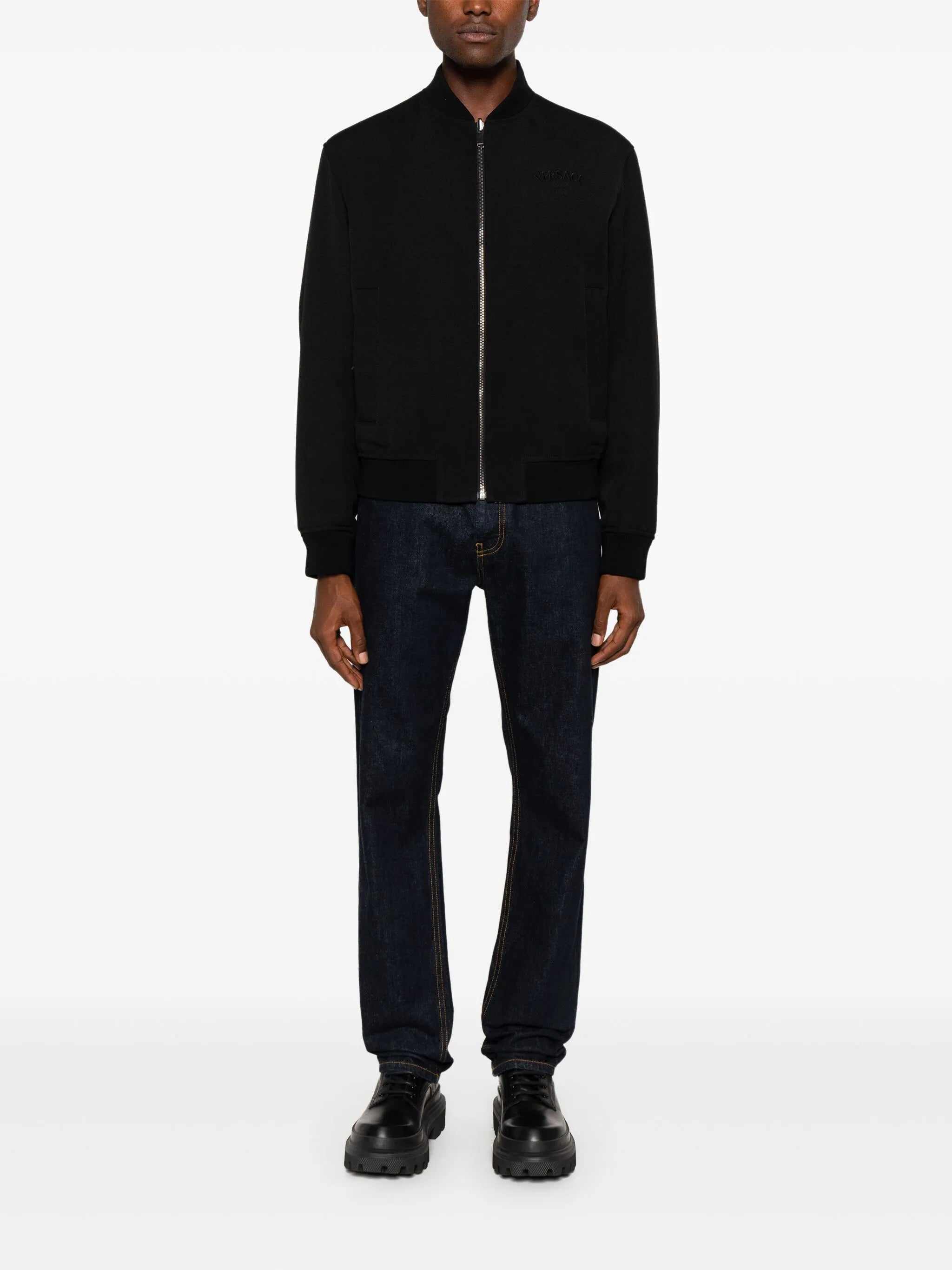 Bomber jacket with Barocco print