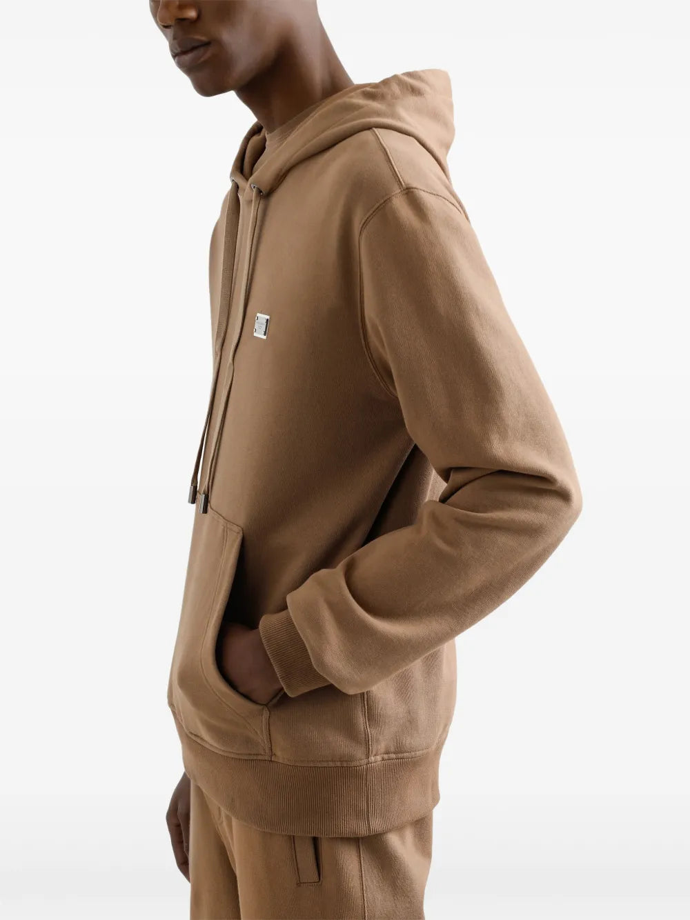 Hoodie with logo patch