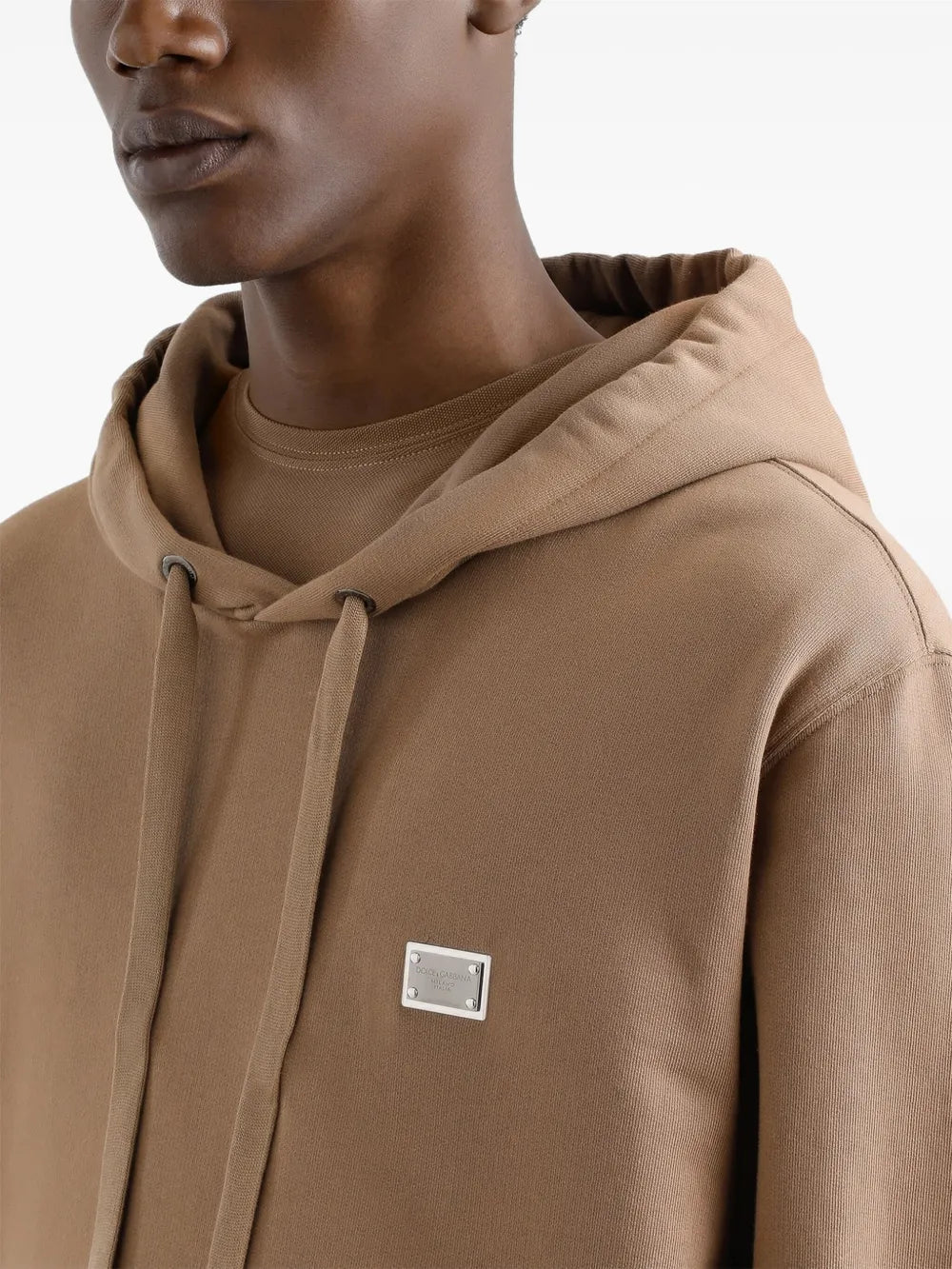 Hoodie with logo patch