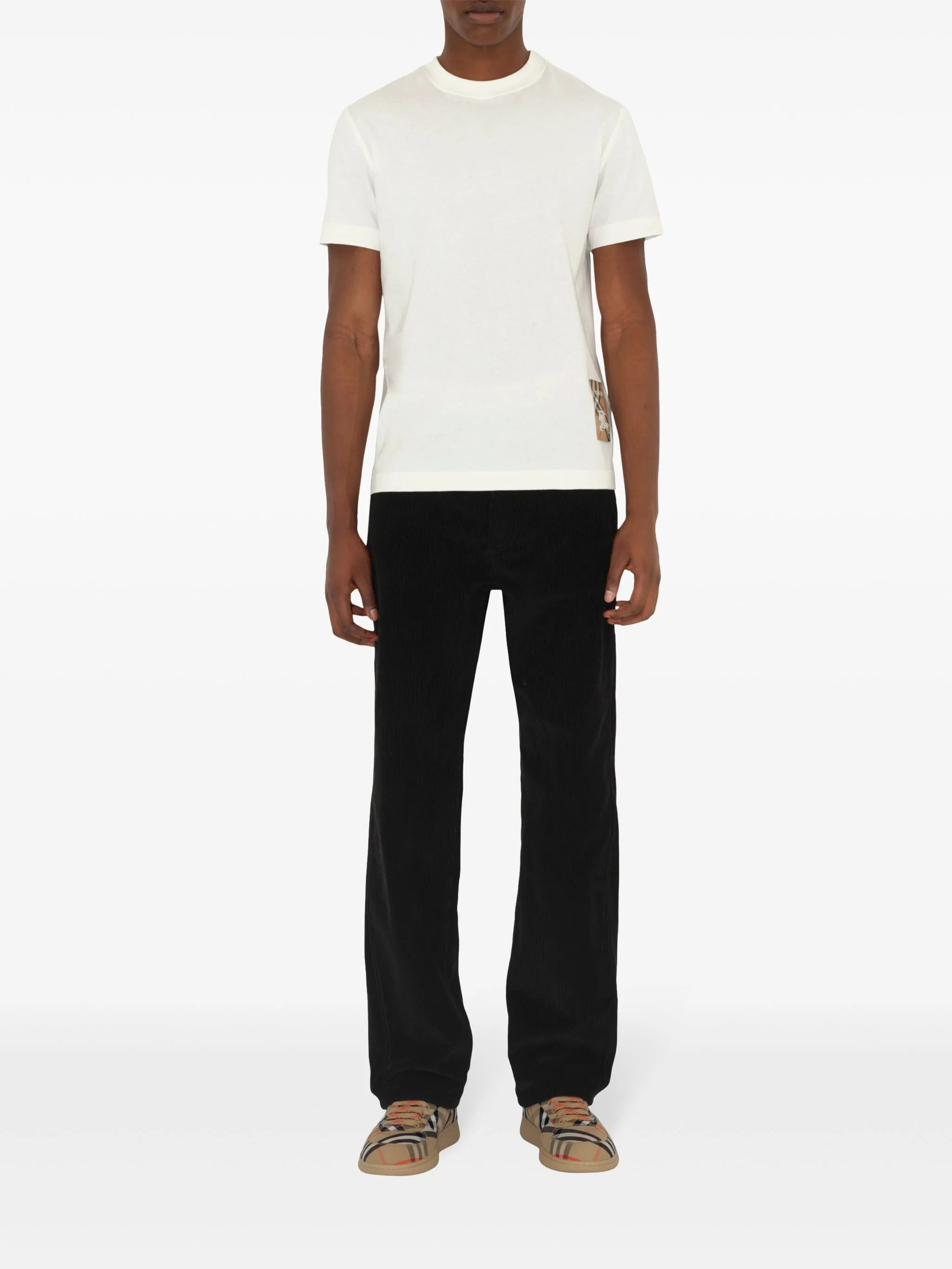 Tričko s kostkovanou nášivkou