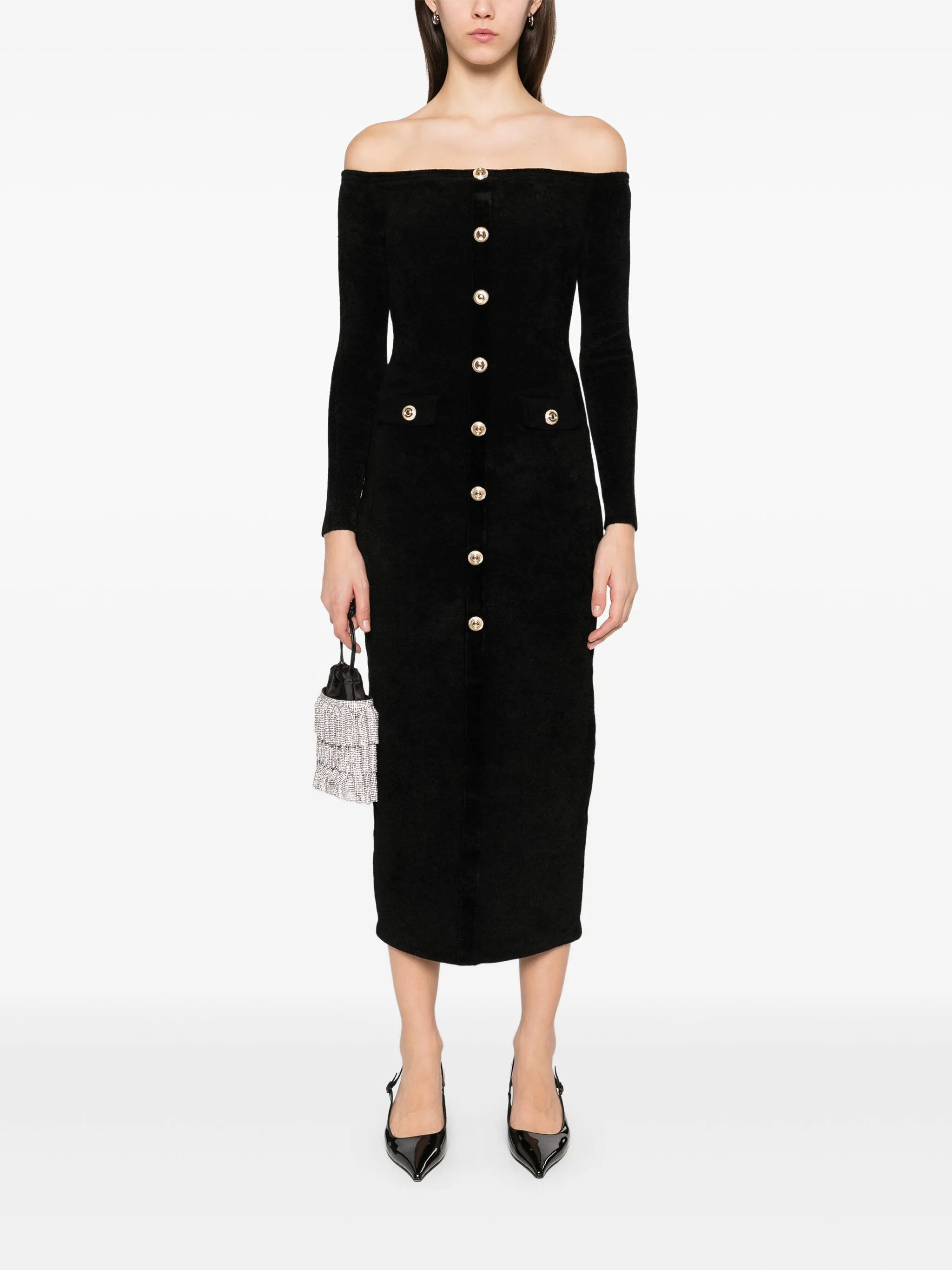 Pletené chenilové maxidlhé šaty