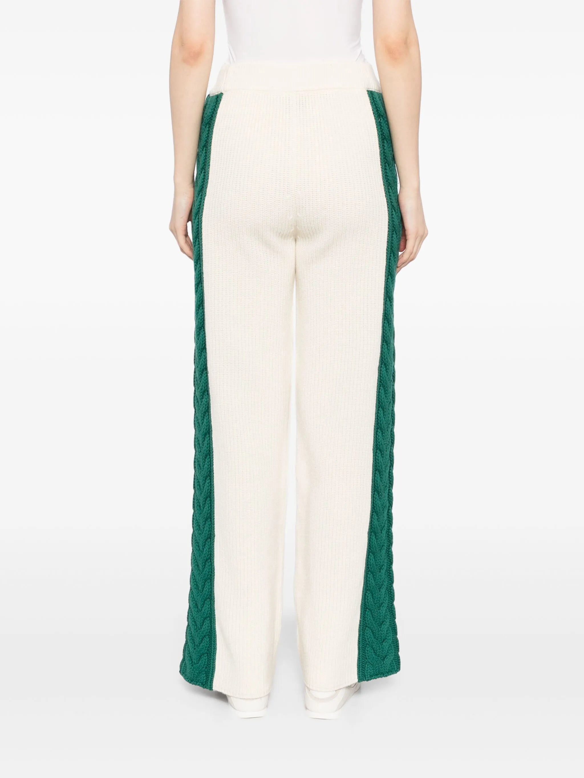 pants with cable pattern