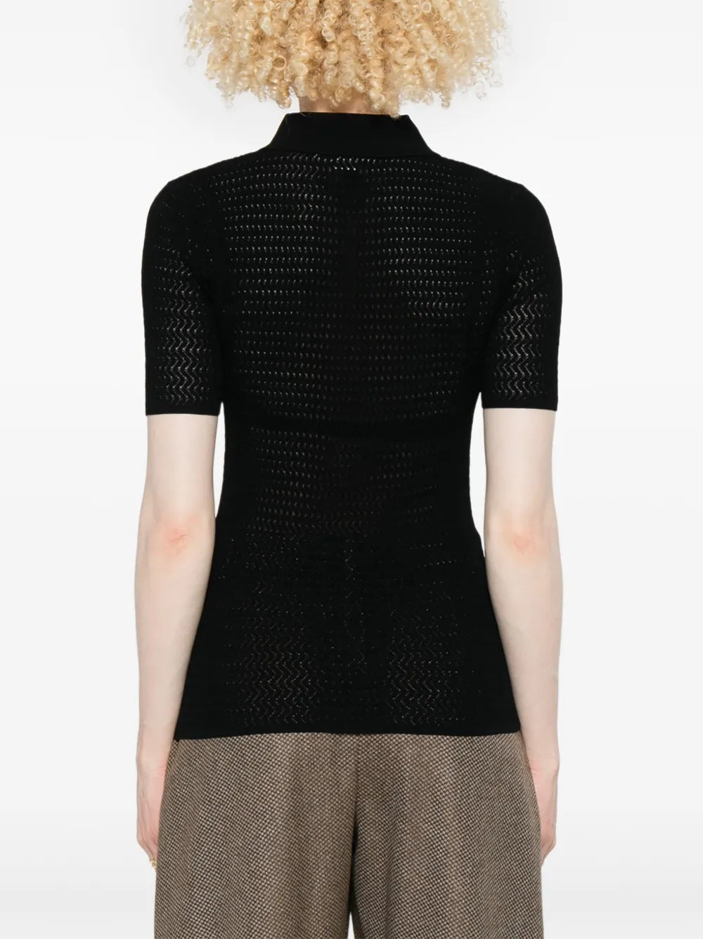 Perforated polo shirt