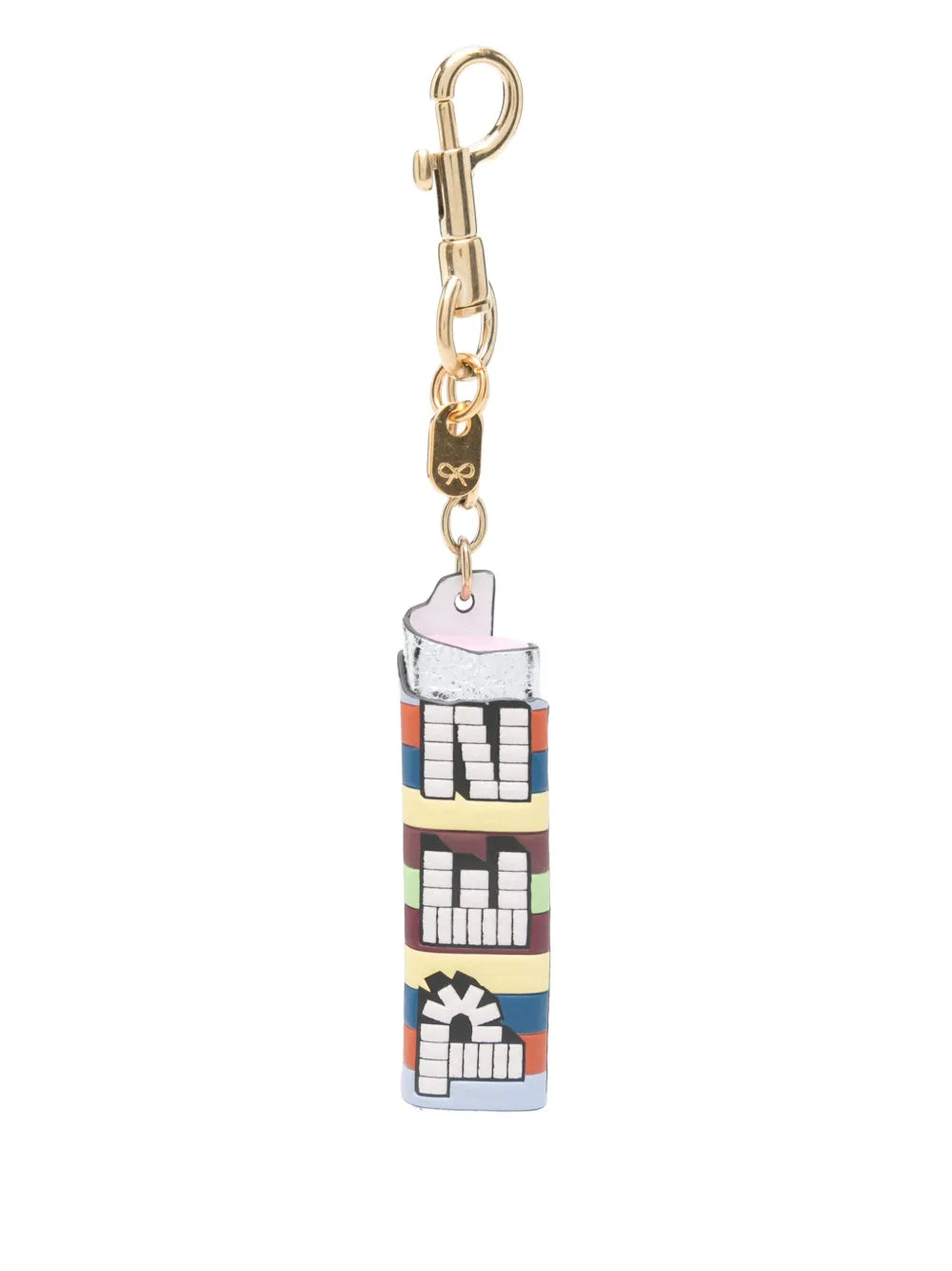 Pez leather keychain