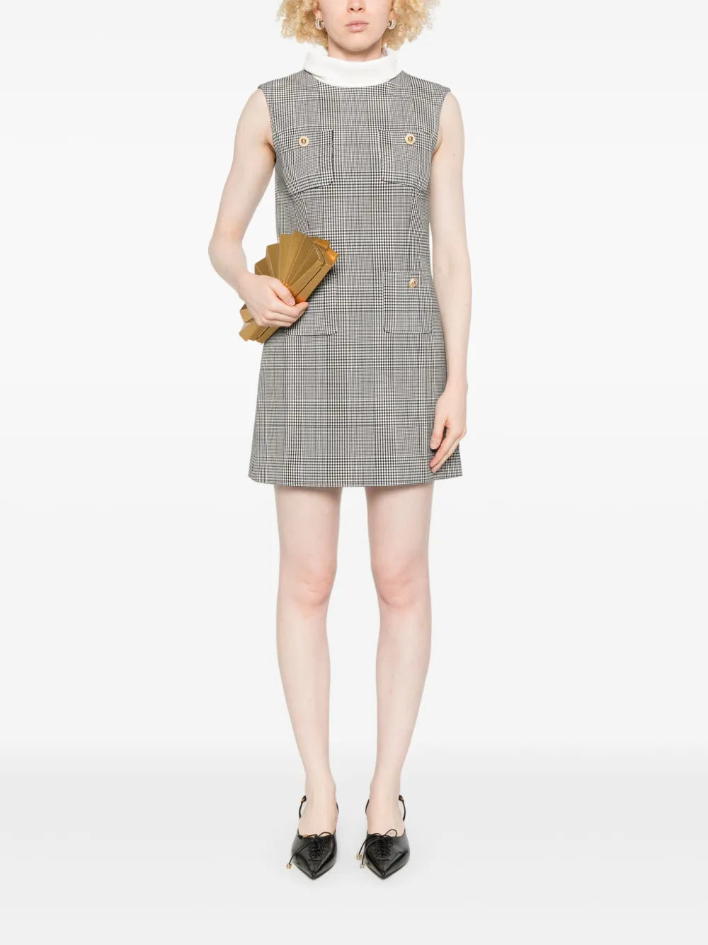 Šaty s vzorem Prince of Wales káro