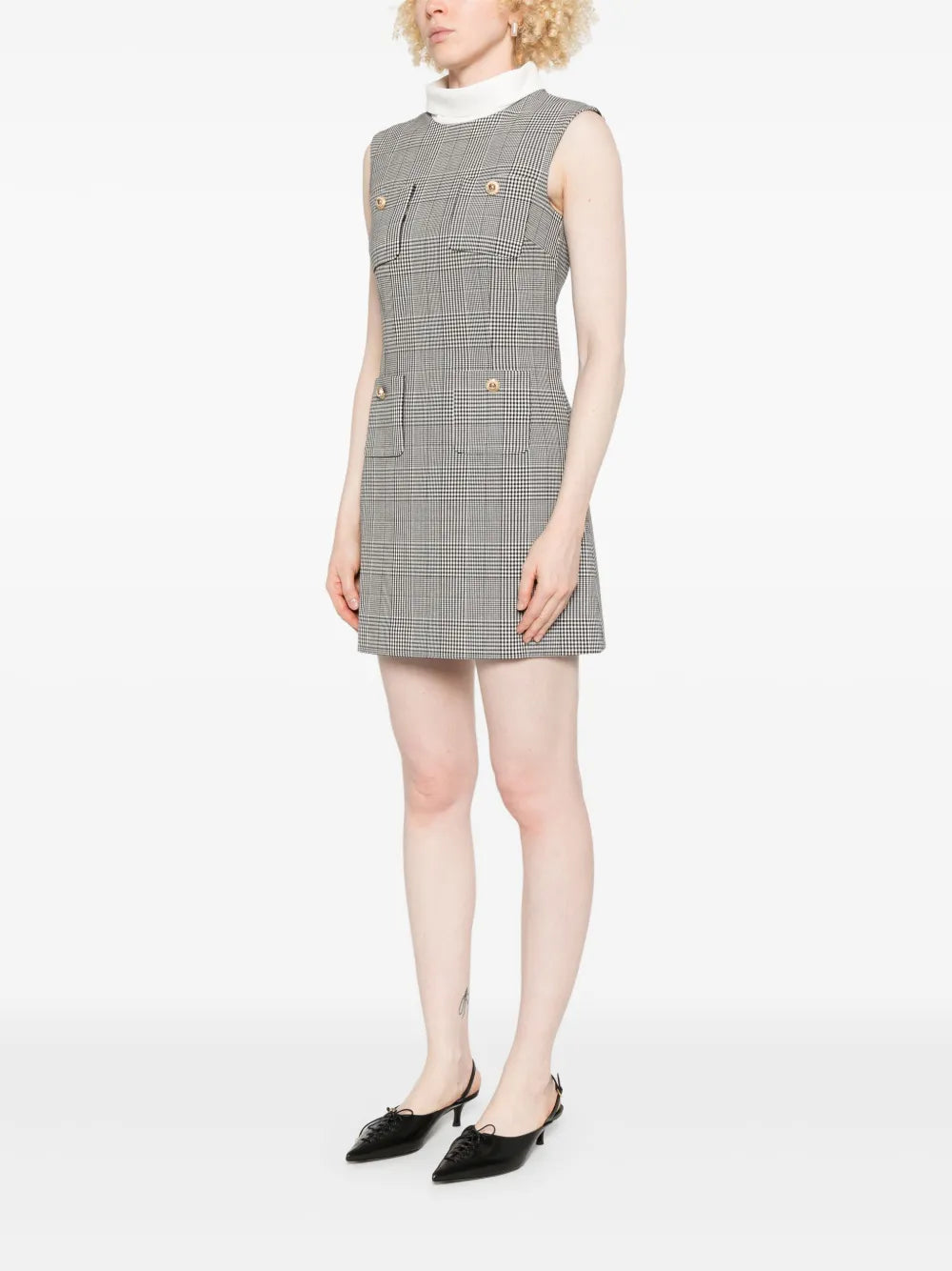 Šaty s vzorem Prince of Wales káro