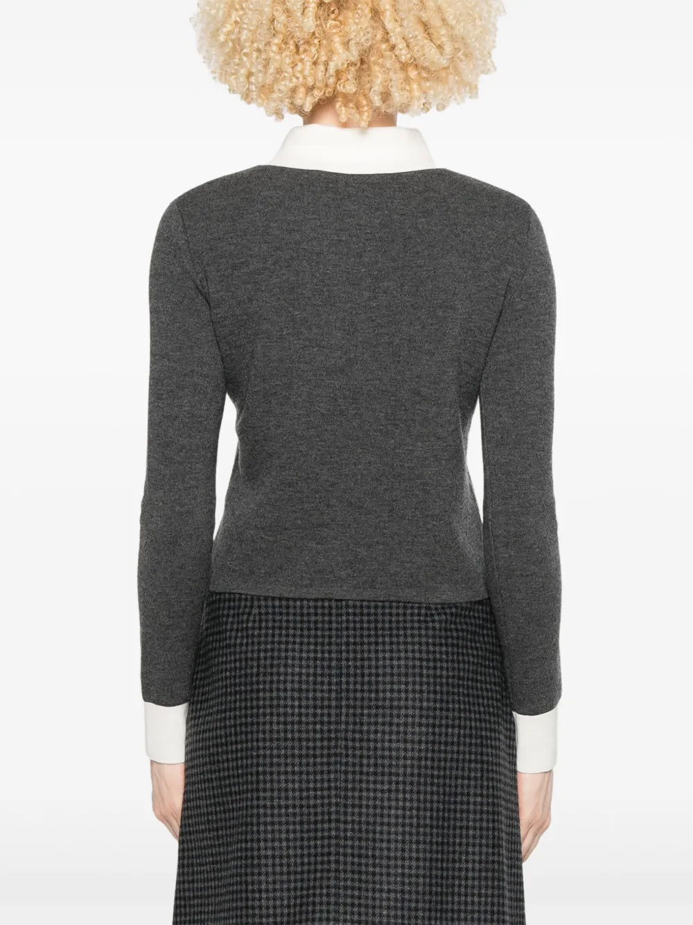 Sveter na zapínanie z kašmírovej zmesi