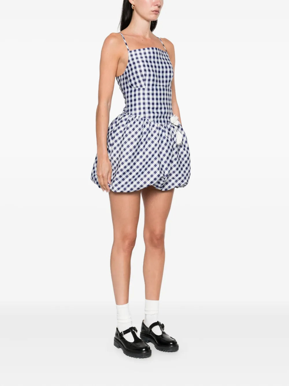 Mini dress with gingham check