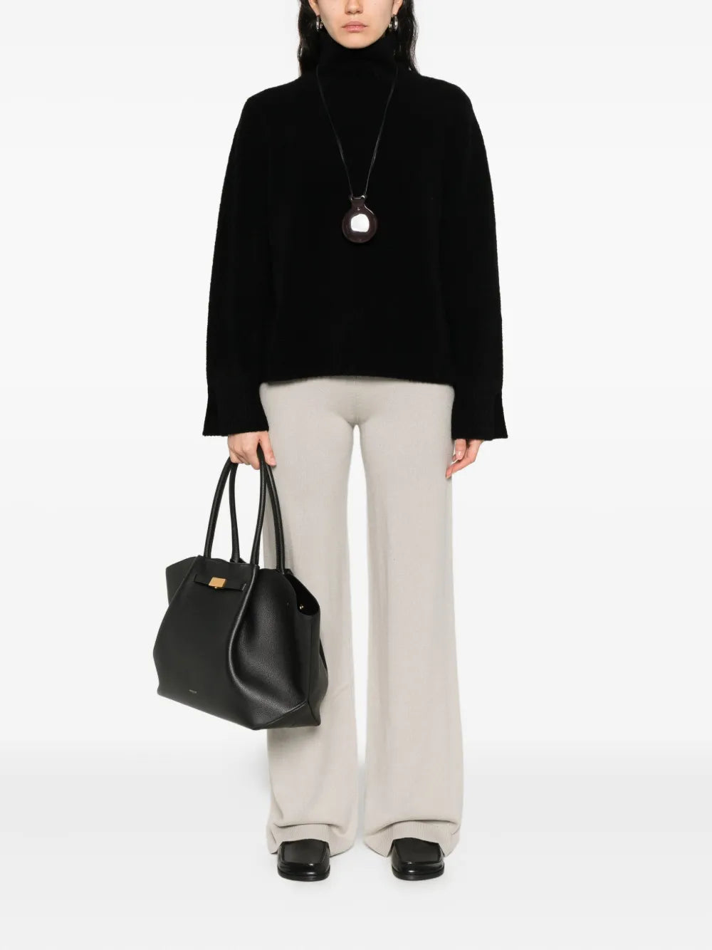 Sweater with stand-up collar