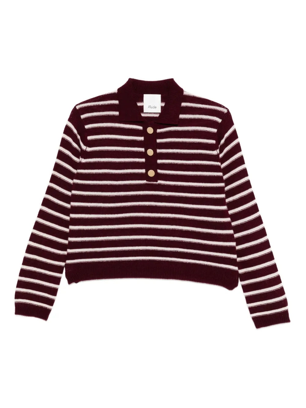 Striped polo sweater