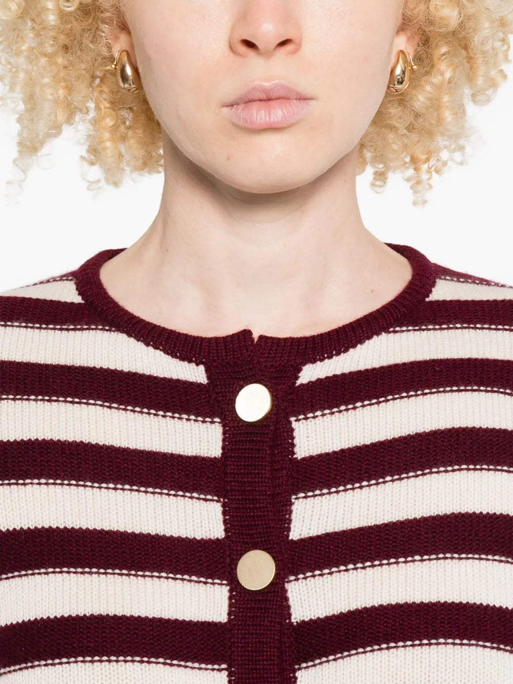 Pruhovaný cardigan s knoflíky