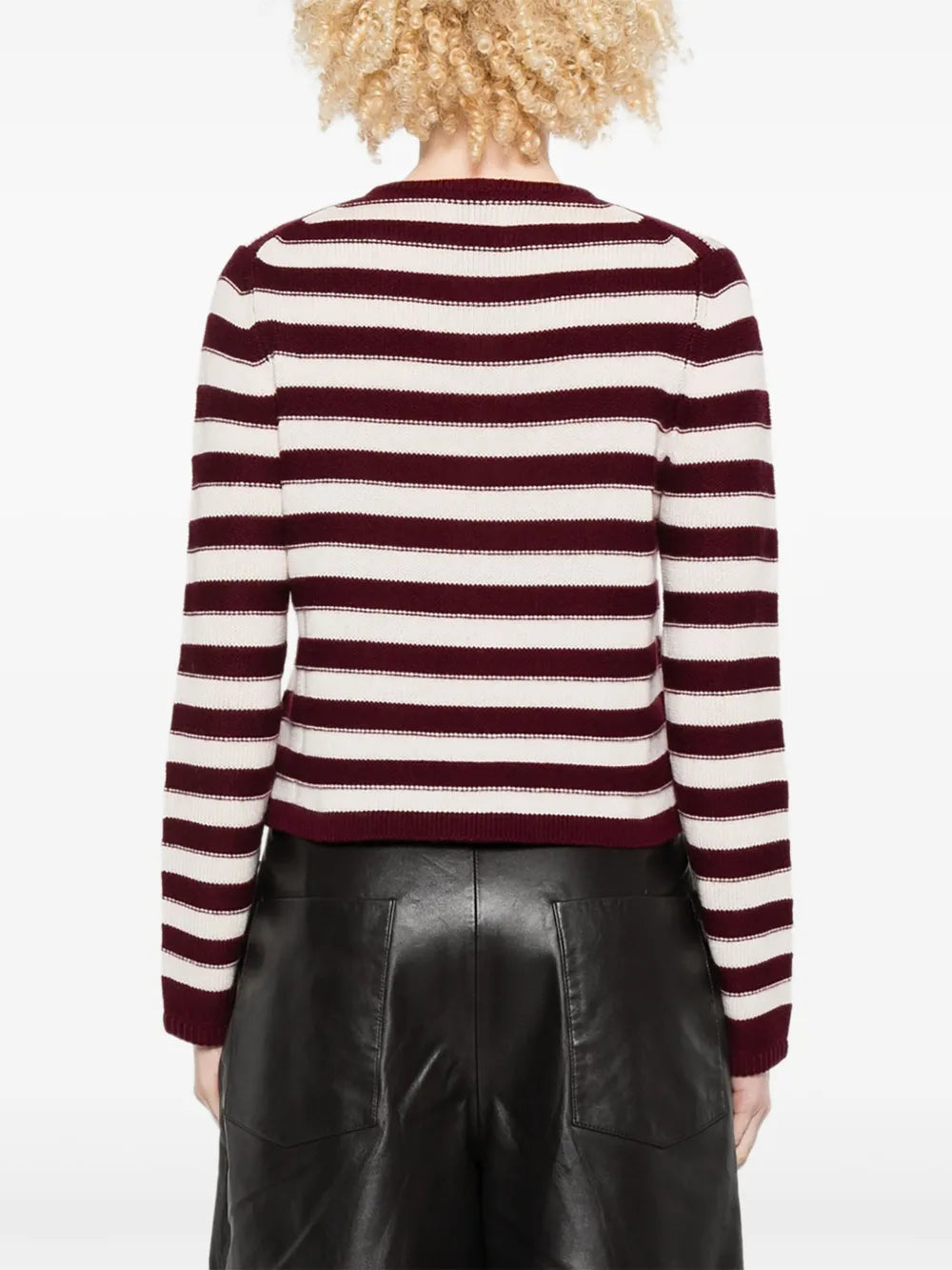 Pruhovaný cardigan s knoflíky