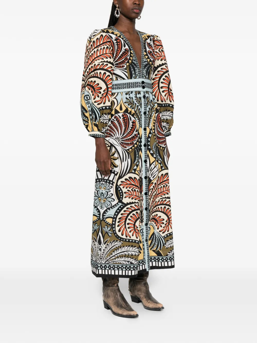 Dress with V-neckline