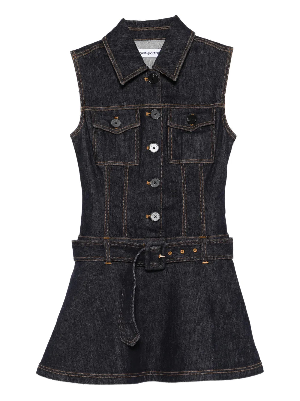 INDIGO DENIM ROZŠÍŘENÉ MINI ŠATY
