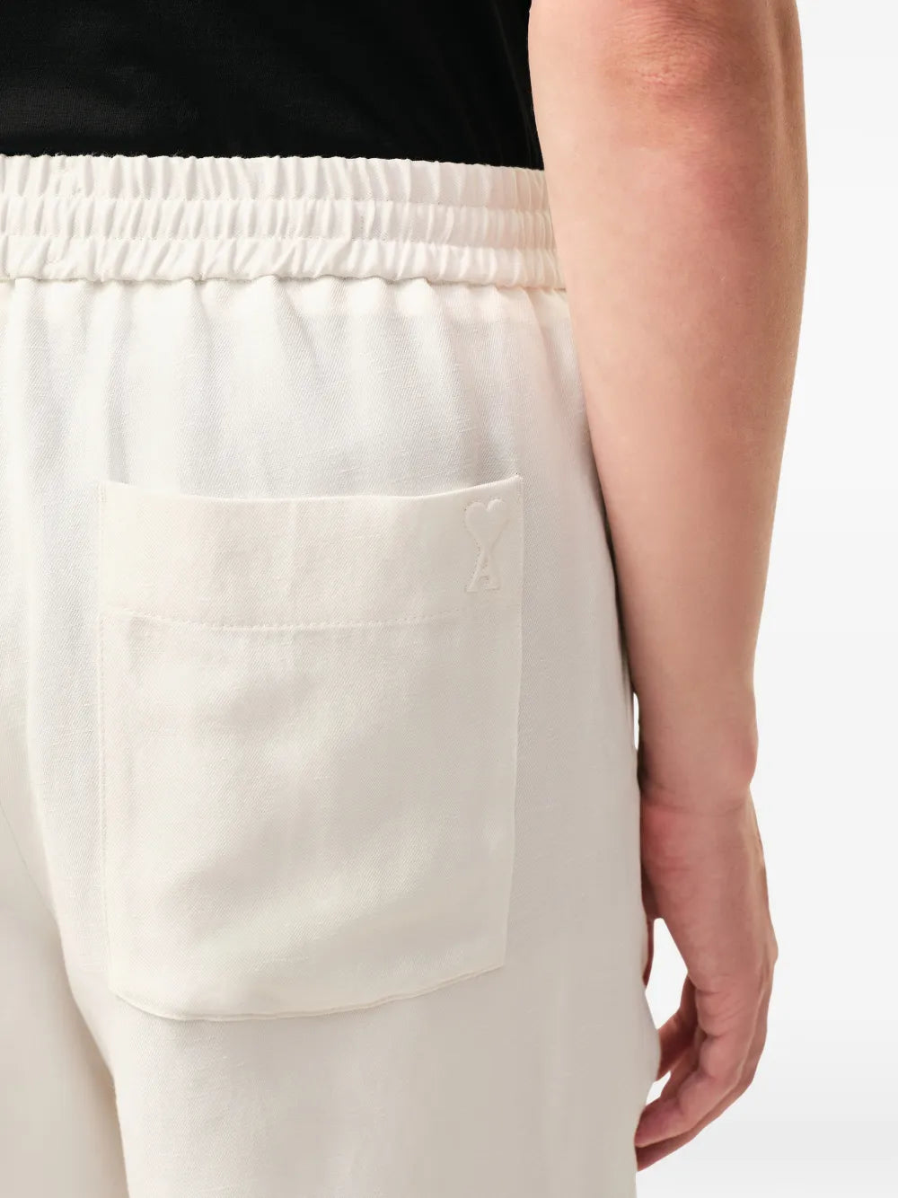 Elasticated Waist Shorts with Embossed Ami de Coeur