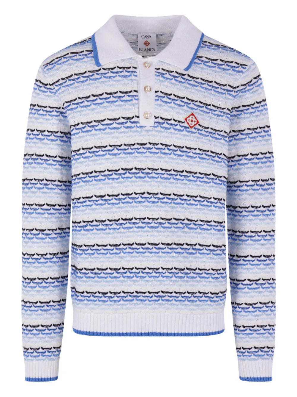 Polo shirt with logo applique