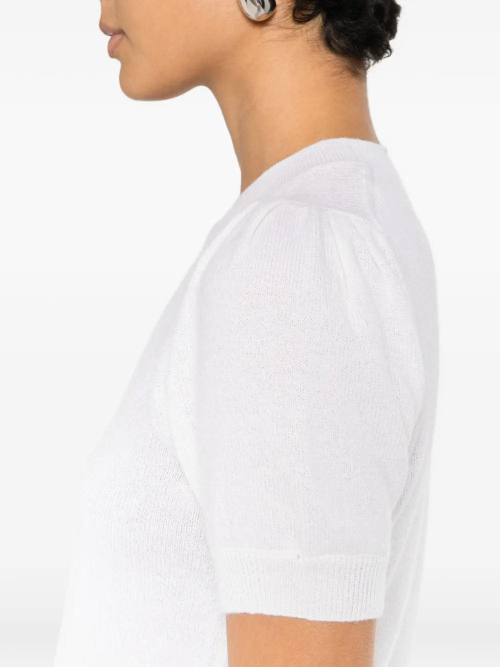 Short-sleeved cashmere shirt