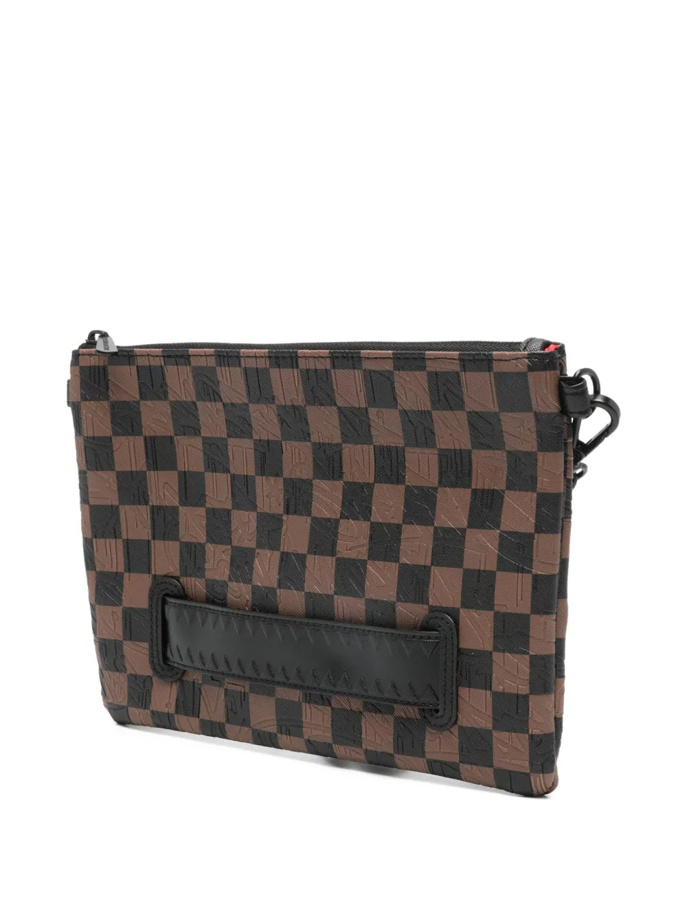 Shark Clutch with Checkerboard Pattern