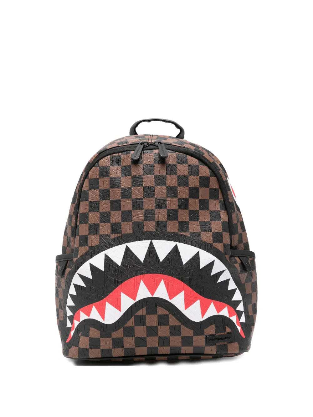 Backpack with checkered pattern
