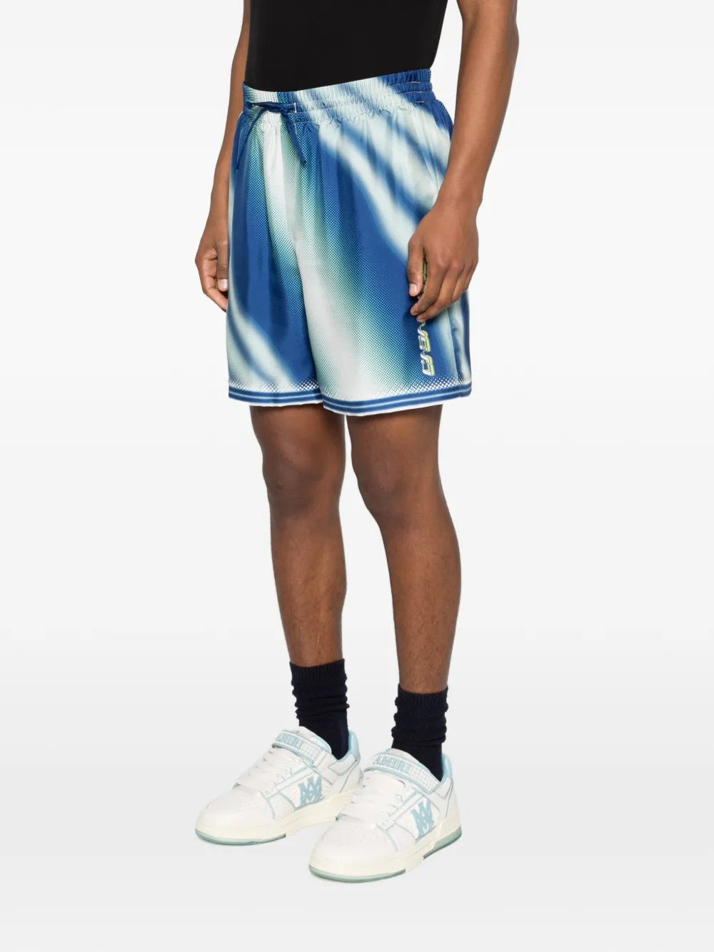 Printed pants with drawstring