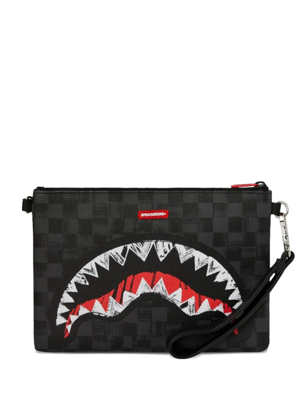 Kabelka do ruky s kostkovaným vzorem a logem