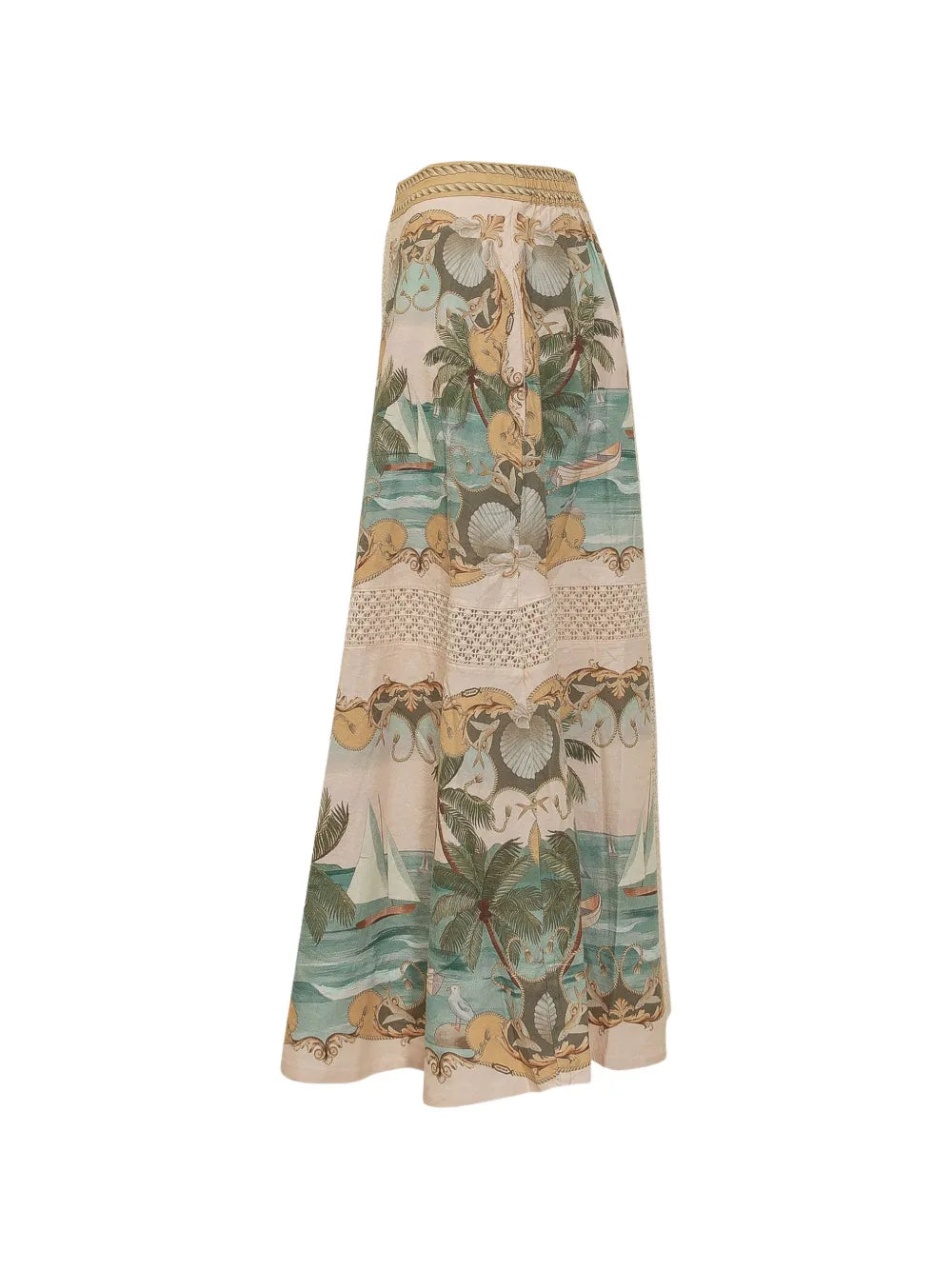 Midi skirt with graphic print