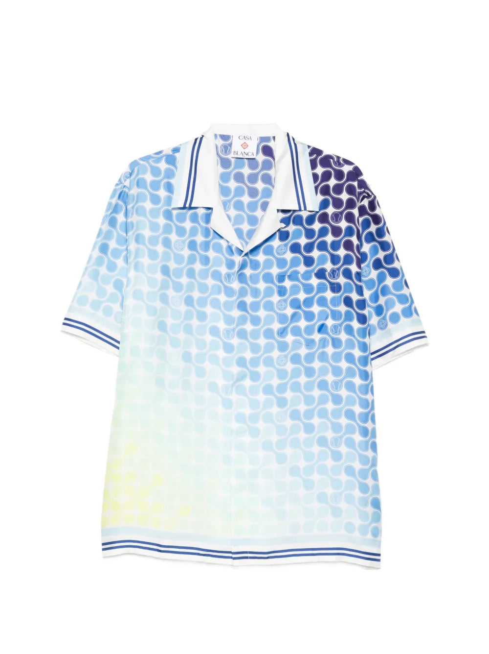 Tennis Tile Cuban Shirt with Pattern