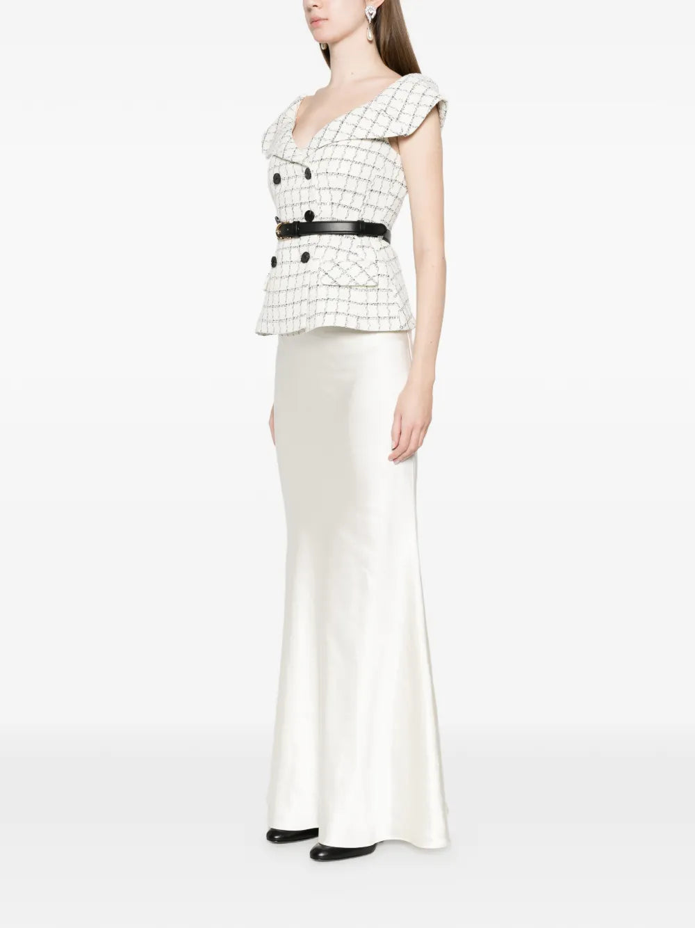 Maxi dress with buttons