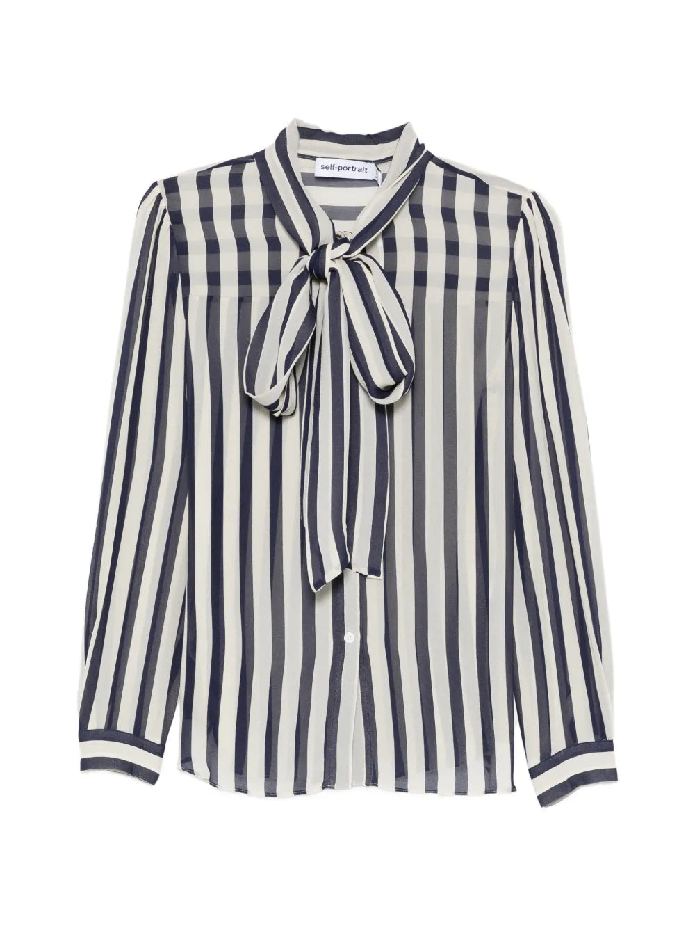 Blouse with stripes