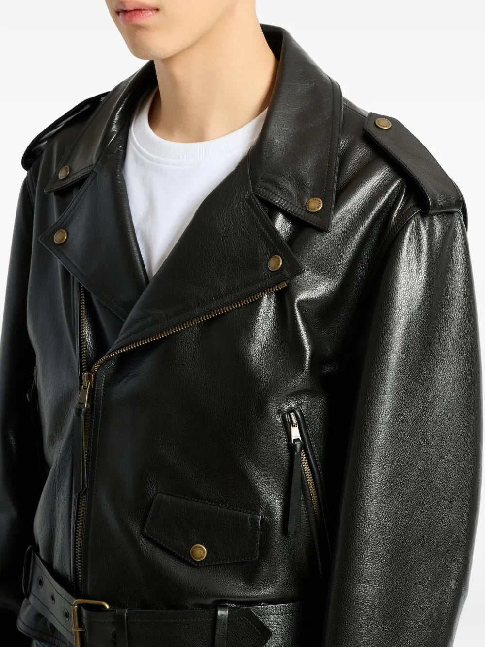 Strukturierte Bikerjacke