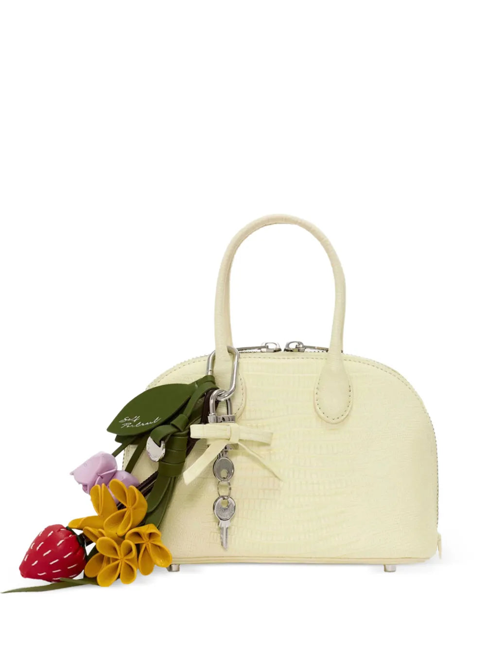 mini bag with flower charm