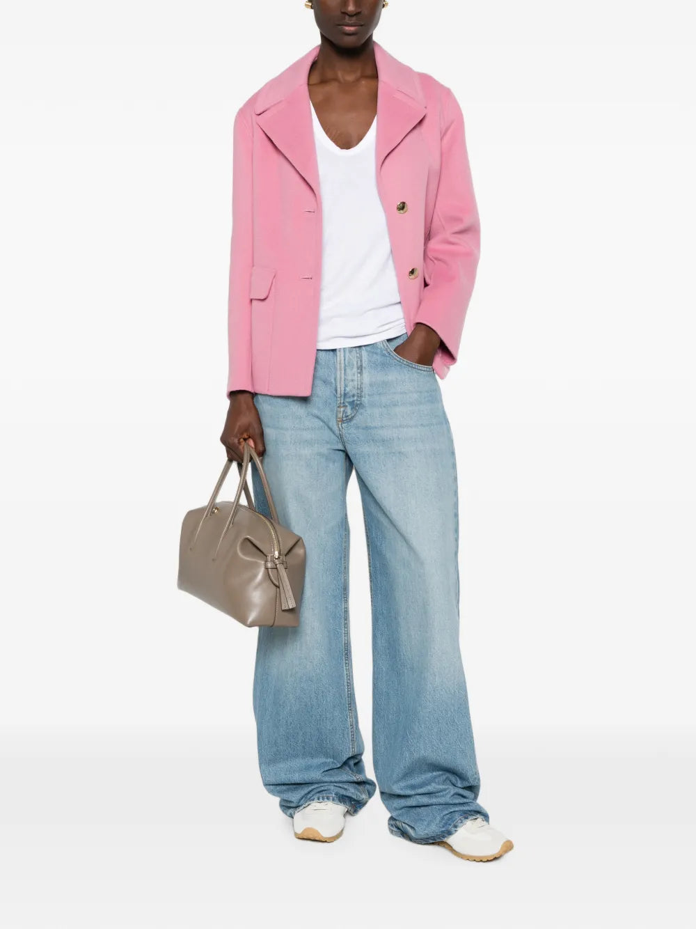Jacke mit Knopfverschluss und gekerbtem Revers