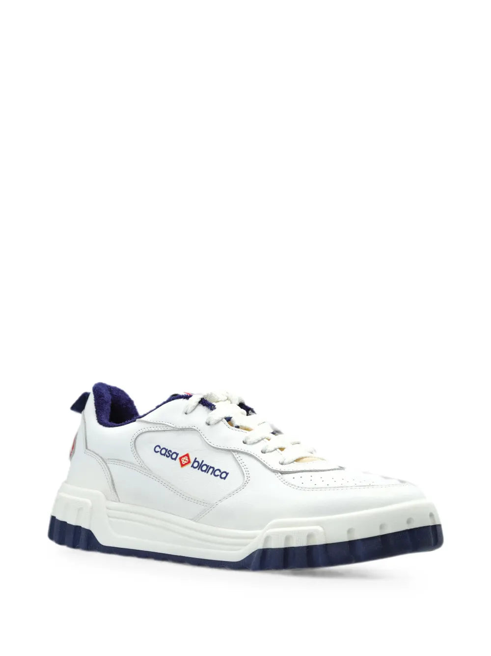 Leder-Sneaker mit Logo-Patch