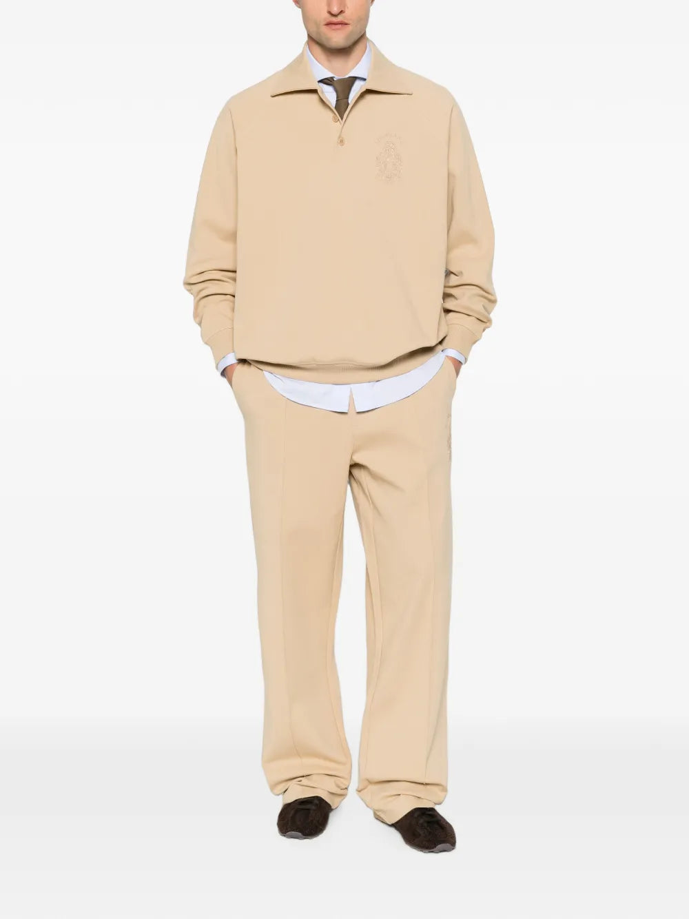 besticktes Poloshirt mit Raglanärmeln