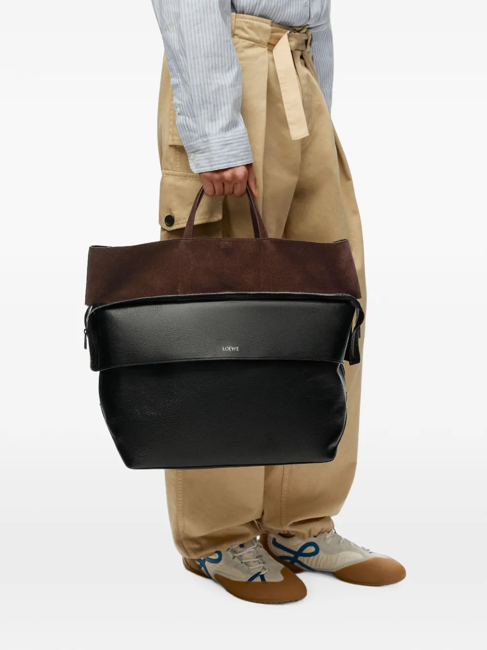 Große Switch Tote Bag aus Wildleder