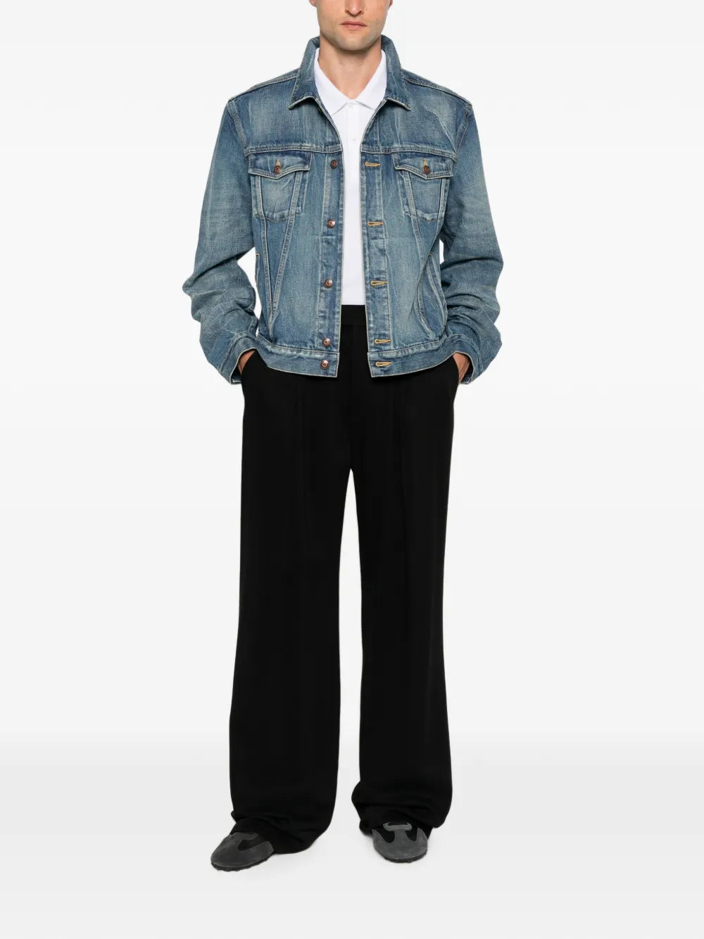 Ausgeblichene Jeansjacke