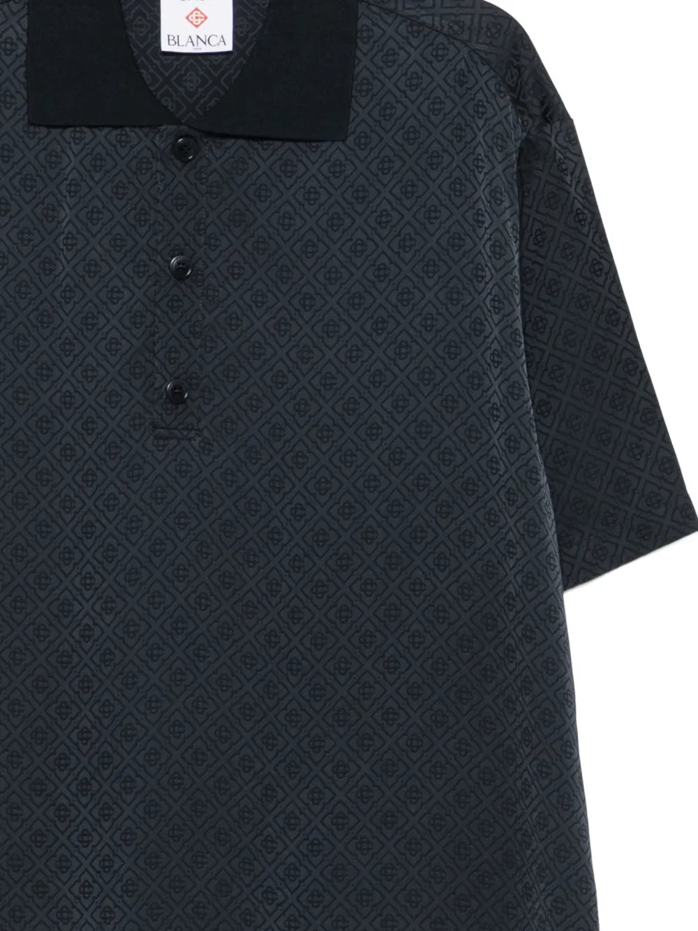 Polohemd mit Monogramm-Muster