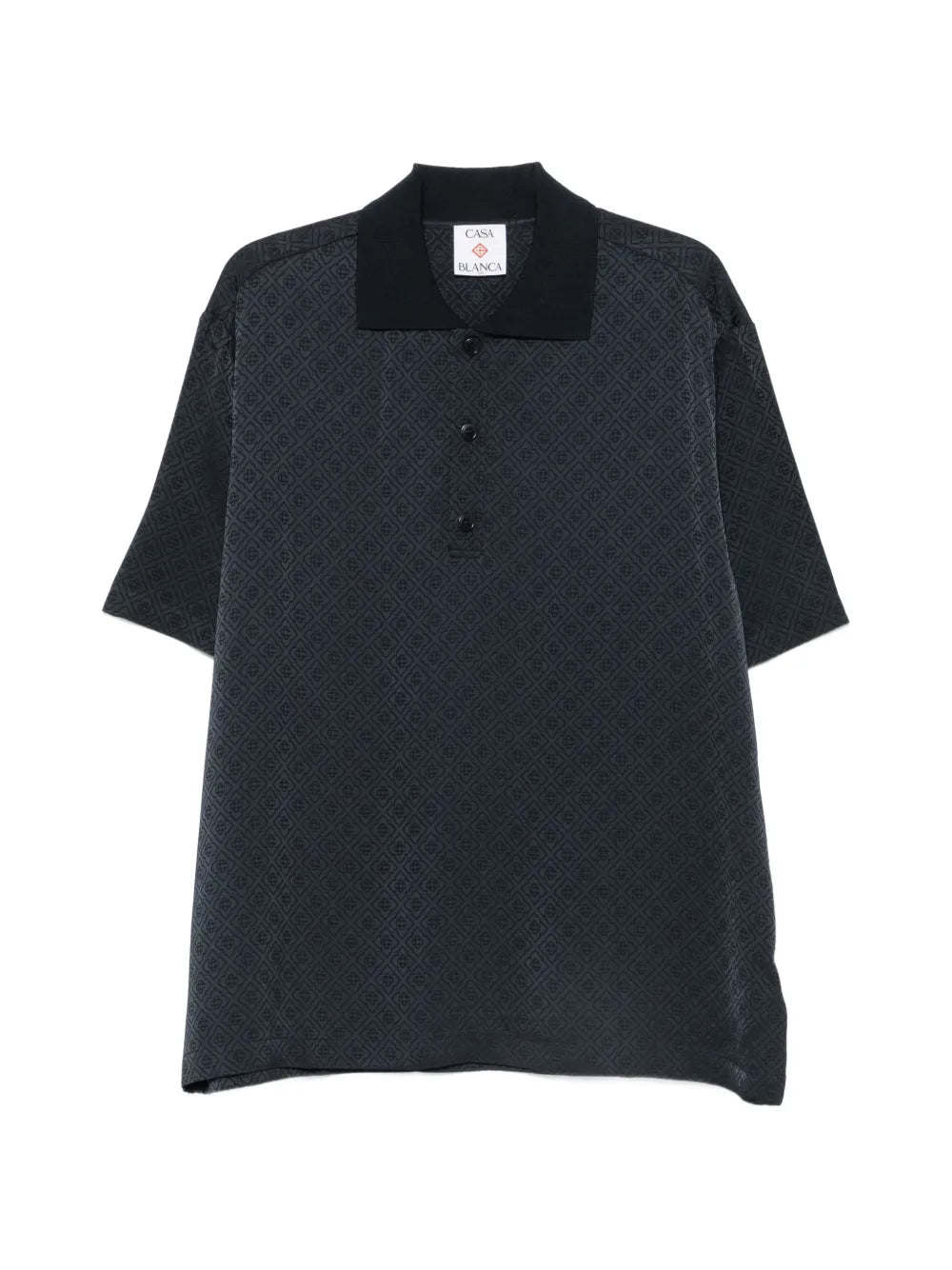 Polohemd mit Monogramm-Muster