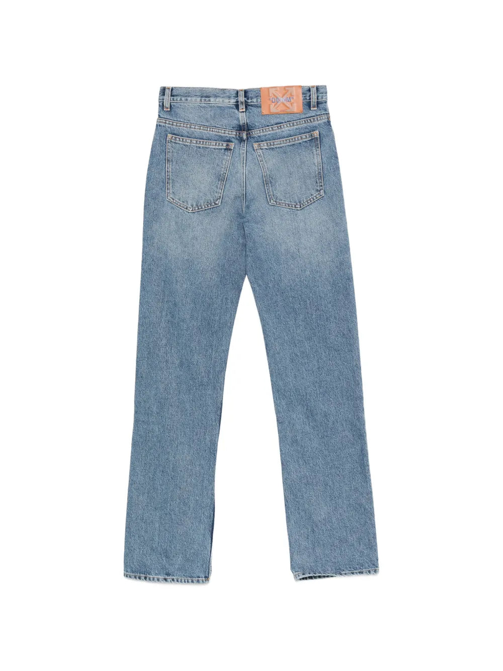 Straight-leg Jeans mit Logo-Aufnäher